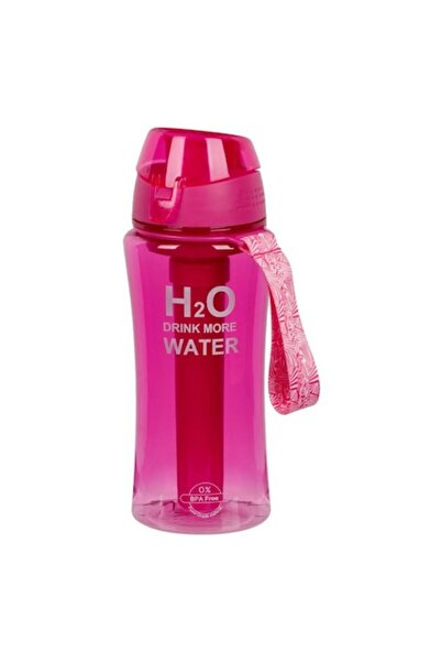 OEM Sports Water Bottle with Ice Pack, Plastic, Fuchsia with Lid - 480 ml