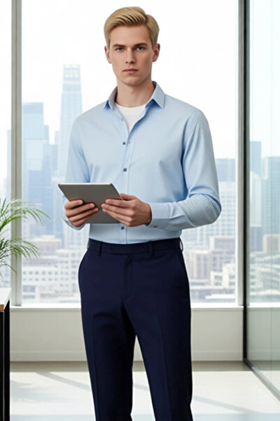 PayBuy Textured Fabric Men's Long Sleeve Regular Fit Shirt Functional Modern That Elevates Your Casual Style