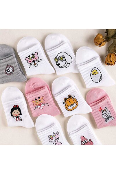 Çorapland 10`lu Desenli Kolej Çorap