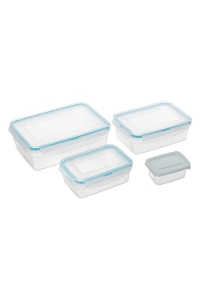 OEM Set of transparent plastic food containers with lids, 4 sizes - 4 pcs