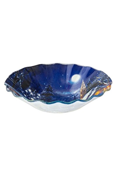 OEM Christmas Glass Bowl, Blue Night - Wavy Rim, 290 ml