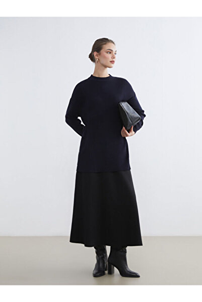 LC Waikiki Stand Collar Oversize Women's Knitwear Tunic