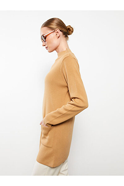 LC Waikiki Half Turtleneck Plain Long Sleeve Women's Knitwear Tunic