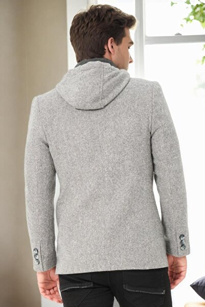 Dewberry K9532 Men's Coat-Diagonal Gray
