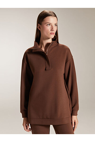 LC Waikiki Women's Stand Collar Sweatshirt Tunic