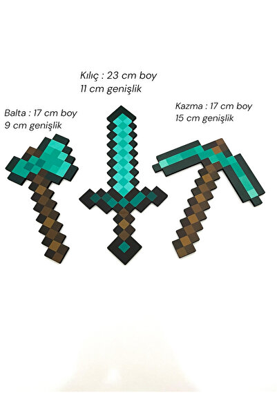 hediyefuryası Bilgisayar Oyunlarından Tasarlanarak Yapılmış Kazma,Balta,Kılıç seti