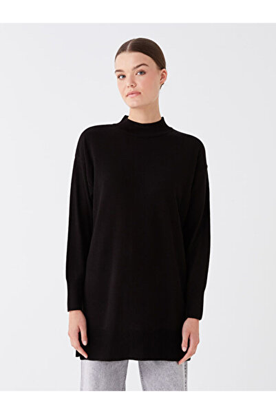 LC Waikiki Half Turtleneck Plain Long Sleeve Women's Knitwear Tunic