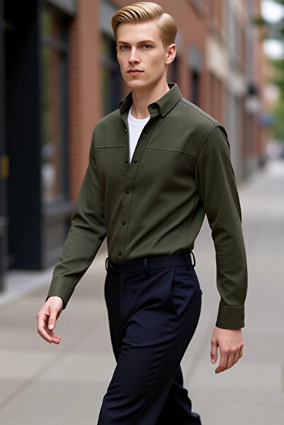 PayBuy Men's Regular Fit Textured Long Sleeve Shirt Offers Everyday Elegance and All-Day Functionality