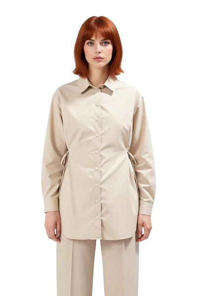 PayBuy Woven Shirt with Side Lace Detail for Women Offers Everyday Elegance and Functional Quality