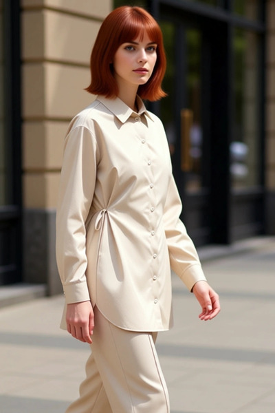 PayBuy Woven Shirt with Side Lace Detail for Women Offers Everyday Elegance and Functional Quality
