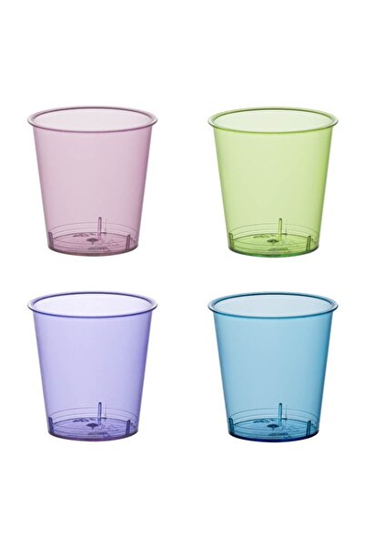 OEM Reusable Plastic Shot Glasses 4 Pale Colors 30ml - 16pcs