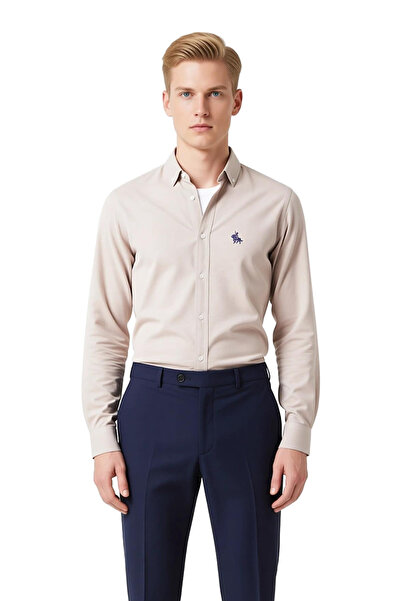 PayBuy Men's Oxford Woven Embroidered Shirt Functional Durable Quality Comfortable Aesthetic Premium