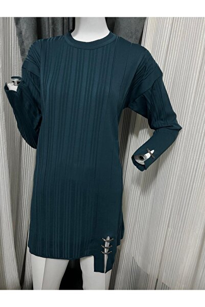 REYYAN Modern Kesim Metal Halkalı Triko Tunik