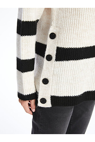 LC Waikiki Crew Neck Striped Women's Knitwear Tunic