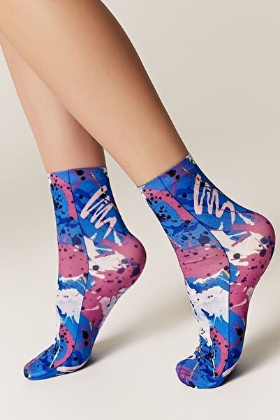 Conte Elegant Șosete amuzante cu imprimeu «Splash of color», Conte Fantasy 135 - Multicolor, 36-39 (23-25)
