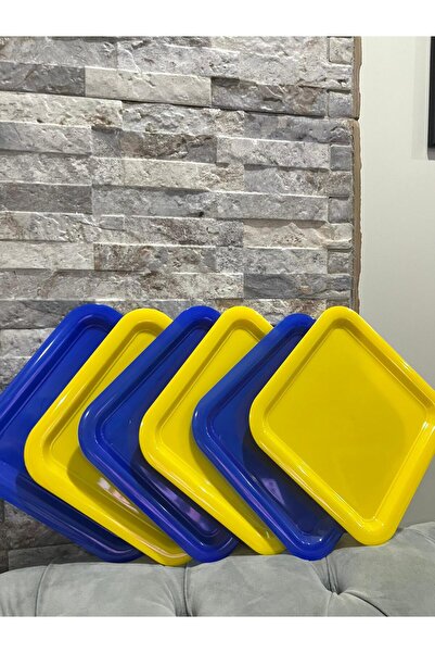 The fabrication Set of 6 Fan Plastic Plates Presentation Tray Fenerbahçe