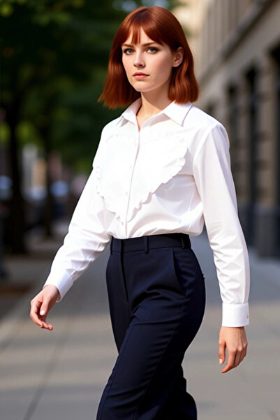 PayBuy Women's Heart Detailed Shirt Plus Size Functional Durable Quality Comfortable Aesthetic Sports