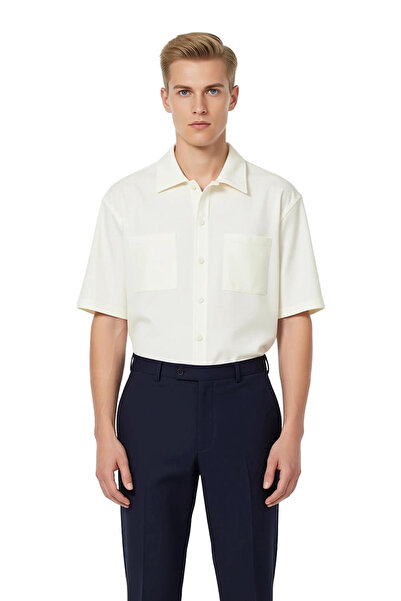 PayBuy Men's Boxy Cut Textured Shirt Adds a Modern Touch to Your Casual and Stylish Look for Everyday Wear