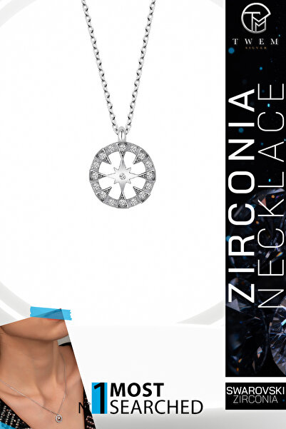 Twem Silver Zirconia Swaroski Stone Circle Necklace |   Integrity and Harmony