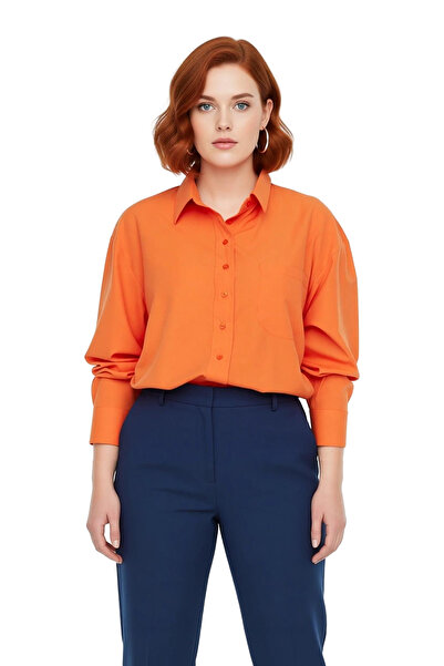 PayBuy Women's Long Sleeve Relaxed Fit Woven Shirt a Piece Offering Everyday Elegance and Comfortable Wear