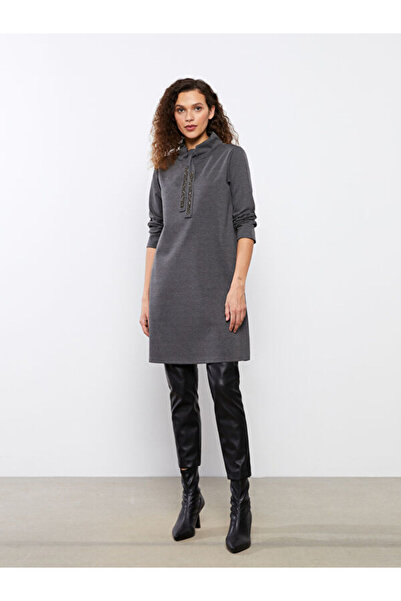 LC Waikiki Monk Collar Straight Long Sleeve Women's Tunic