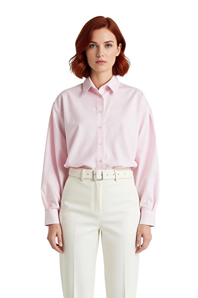 PayBuy Women's Striped Woven Shirt Relaxed Fit Basic Top Offering Everyday Elegance Essential for Your Wardrobe