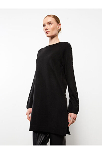 LC Waikiki Crew Neck Stoned Long Sleeve Women's Knitwear Tunic