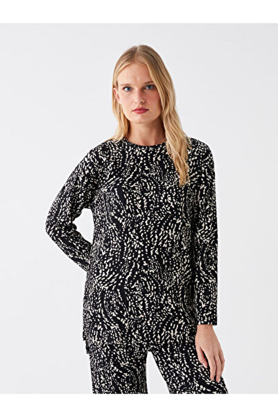 LC Waikiki Crew Neck Printed Long Sleeve Women's Tunic