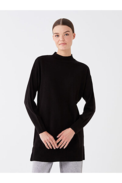 LC Waikiki Half Turtleneck Plain Long Sleeve Women's Knitwear Tunic