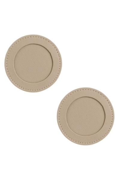 OEM Set of round taupe cup holders with PVC cover ø10cm - 2