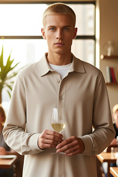 PayBuy Men's Regular Fit Plain Pattern Winter Shirt Functional Durable Quality Comfortable Sports