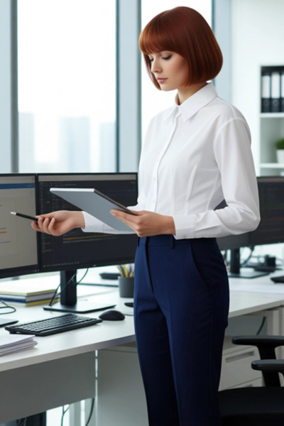 PayBuy Women's Woven Shirt Fitted at the Waist Cut for Office Special Occasions Offers a Modern Look Quality