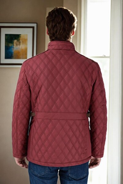 Dewberry K8613 Coat-Solid Burgundy