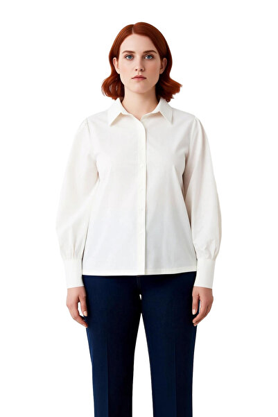 PayBuy Women's Balloon Sleeve Regular Fit Cotton Shirt Functional Durable Quality Comfortable Aesthetic