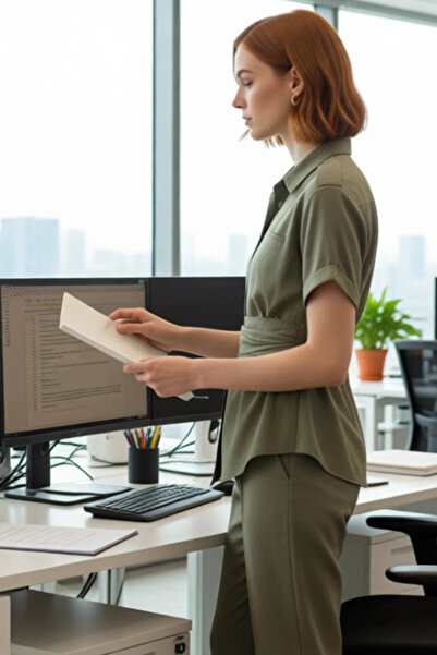 PayBuy Women's Khaki Belted Shirt Short Sleeve Functional Durable Quality Comfortable Aesthetic Casual