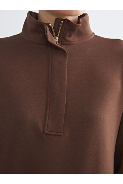 LC Waikiki Women's Stand Collar Sweatshirt Tunic