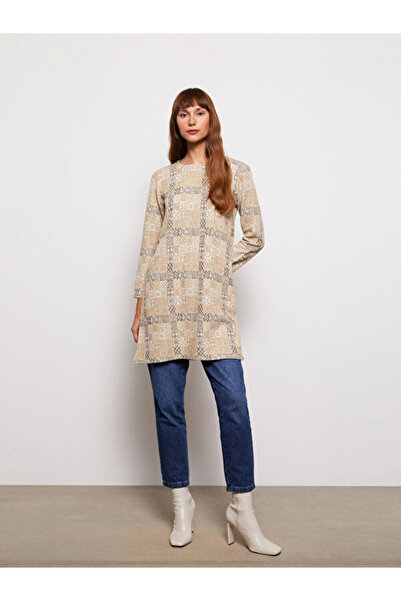 LC Waikiki Crew Neck Patterned Long Sleeve Women's Tunic