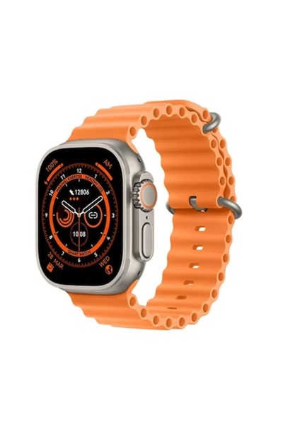 stuffix Ultra Series 8 Smartwatch 2.02" IPS Touch, iOS/Android, Call & Social Notifications, Wireless Chargi