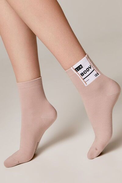 Conte Elegant Șosete amuzante din bumbac, cu model „Body/Soul”, Conte Happy 2...