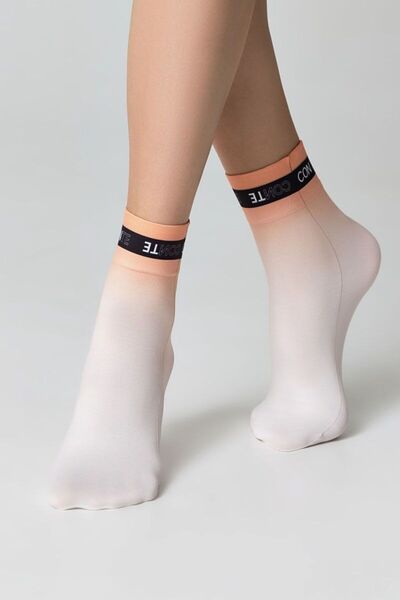 Conte Elegant Șosete amuzante cu efect ombré „Peachy”, Conte Fantasy 22С-55CP...