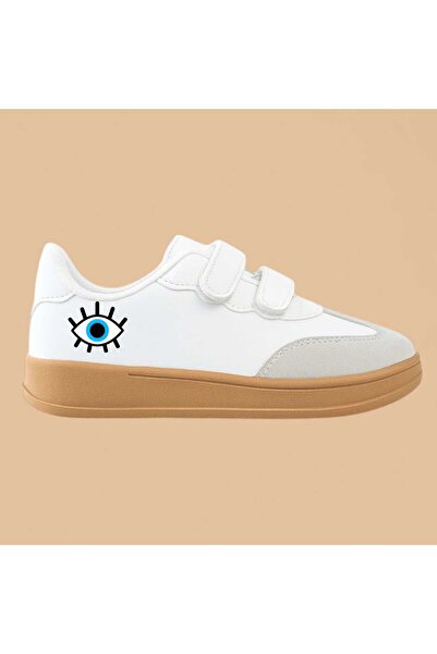 amazoondesing Eye Eye Printed Striped Girls' Sports Shoes Sneaker