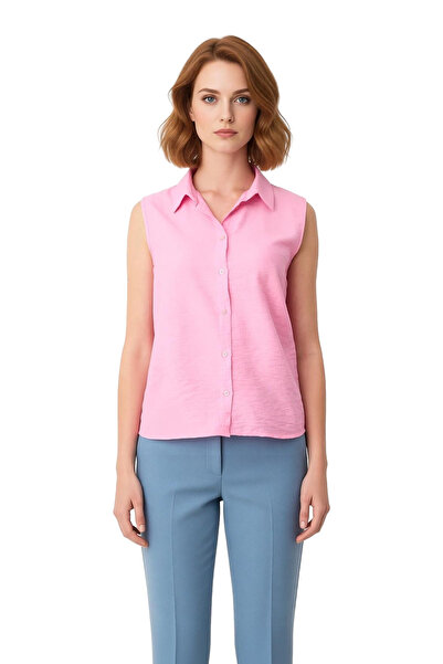 PayBuy Women's Sleeveless Shirt Linen Look Woven Functional Durable Quality Comfortable Aesthetic