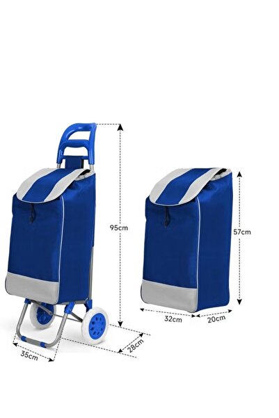 Generic 20" Blue Shopping Cart