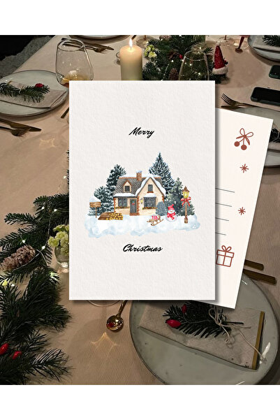 Dijital Nostal بطاقة تهنئة بالعام الجديد 10 قطع مع وجهين I بداية العام I 2026...