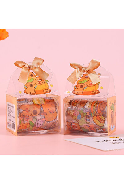 UĞURDAN Kapibara Temalı Renkli Dekoratif Washi Bant (1 Kutu) – Planner Ajanda...