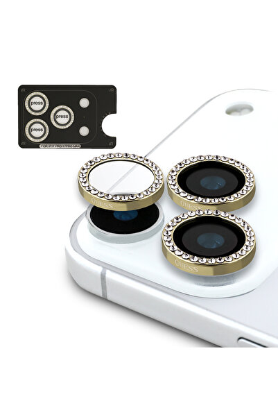 Guess iPhone 17 Pro Licensed 4g Text Logo Case & Screen & Lens Protector 3in1 Accessory Set Brown