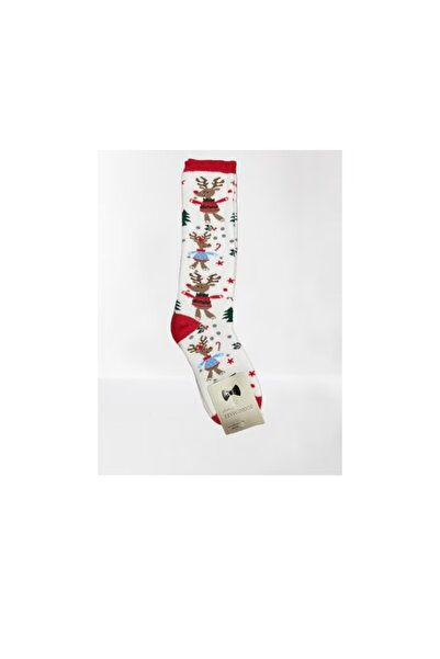 Buonumare Baby Long Fleece Socks with Christmas Motifs, 5 years, White