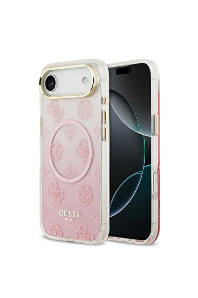Guess غطاء سيليكون متوافق مع هاتف iPhone 17 Air، مزود بترخيص M-safe، غطاء سيل...