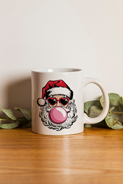 Ormira Konsept كوب عيد الميلاد مطبوع مع شخصية سانتا كلوز المطاطية