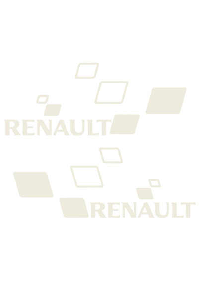 Oracal Set of 2 side stickers for Renault, white